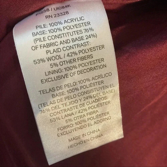 Pendleton Women's Fuzzy Jacket in Deep Burgundy - Picture 5 of 6